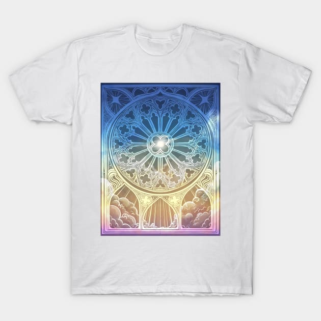 Heavenly stained glass T-Shirt by Haptica